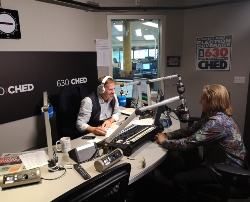 Bruce On Radio Set in Edmonton