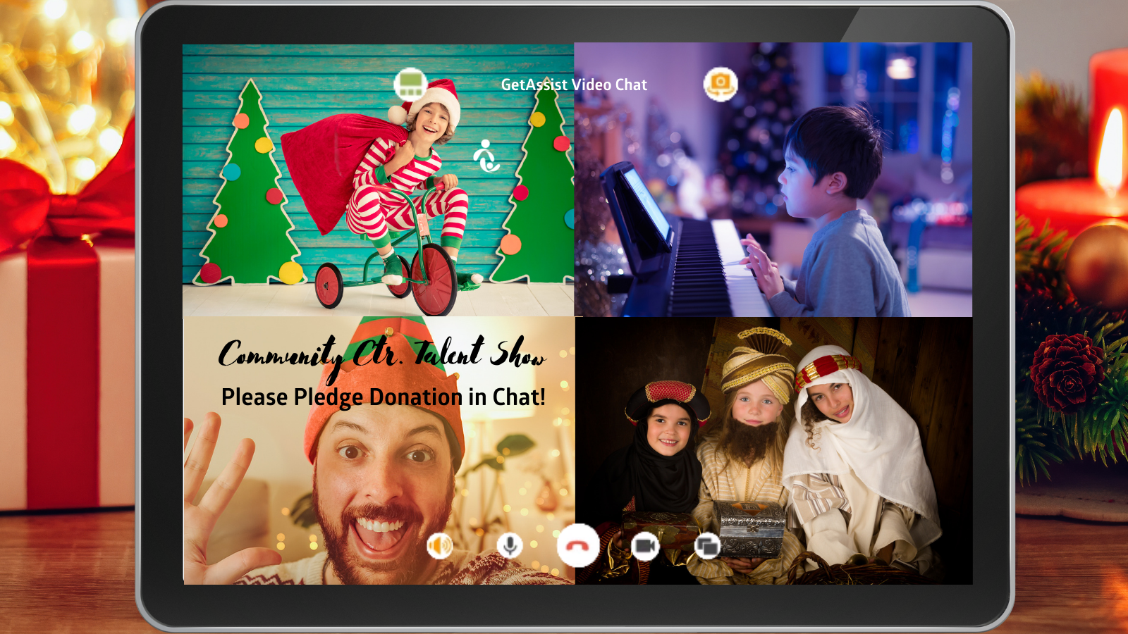 virtual talent show fundraiser on GetAssist Chat