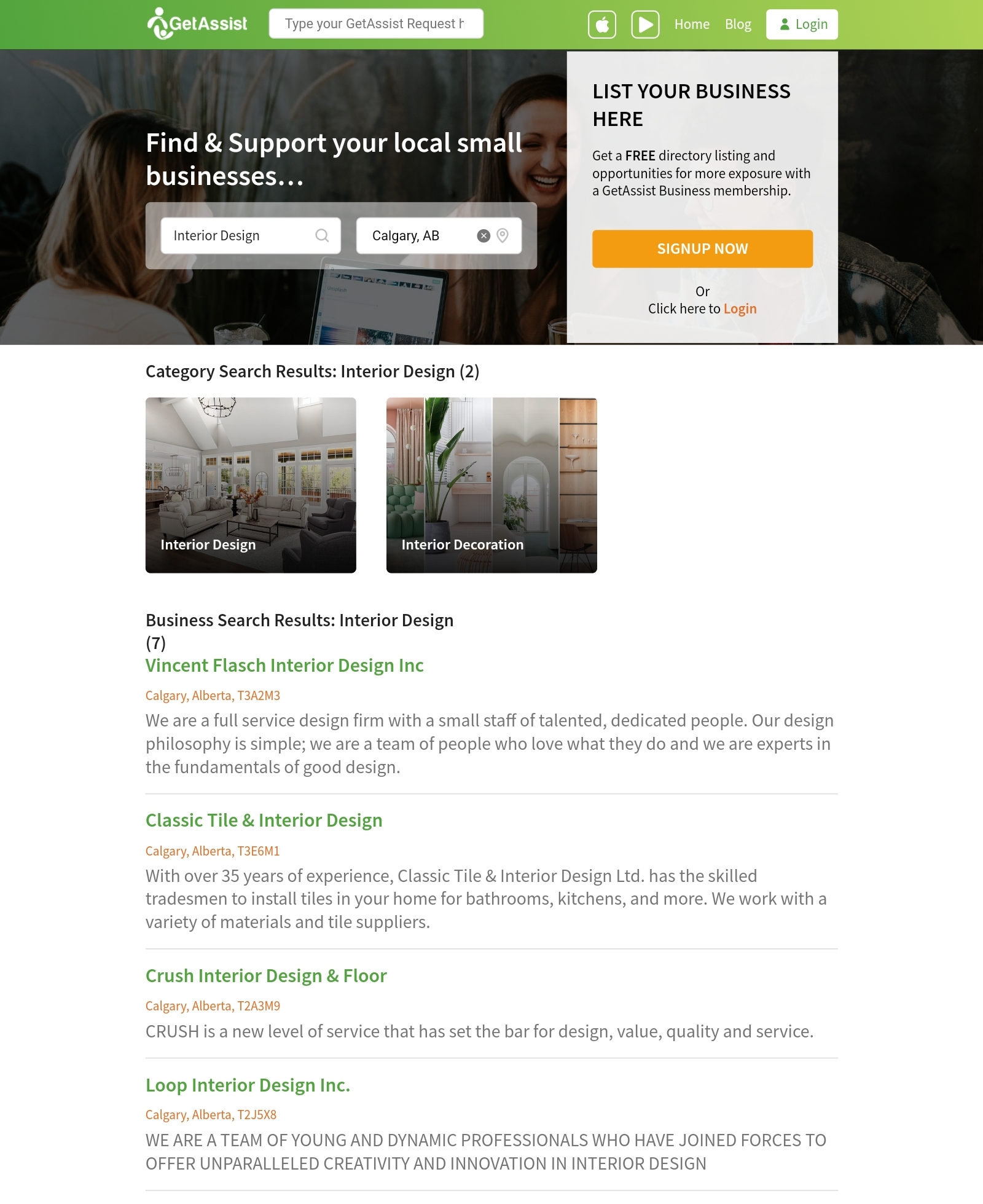 Make a FREE request for local interior designers on GetAssist