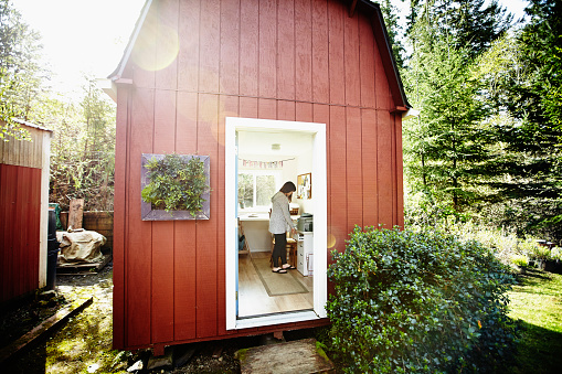 office shed in backyard