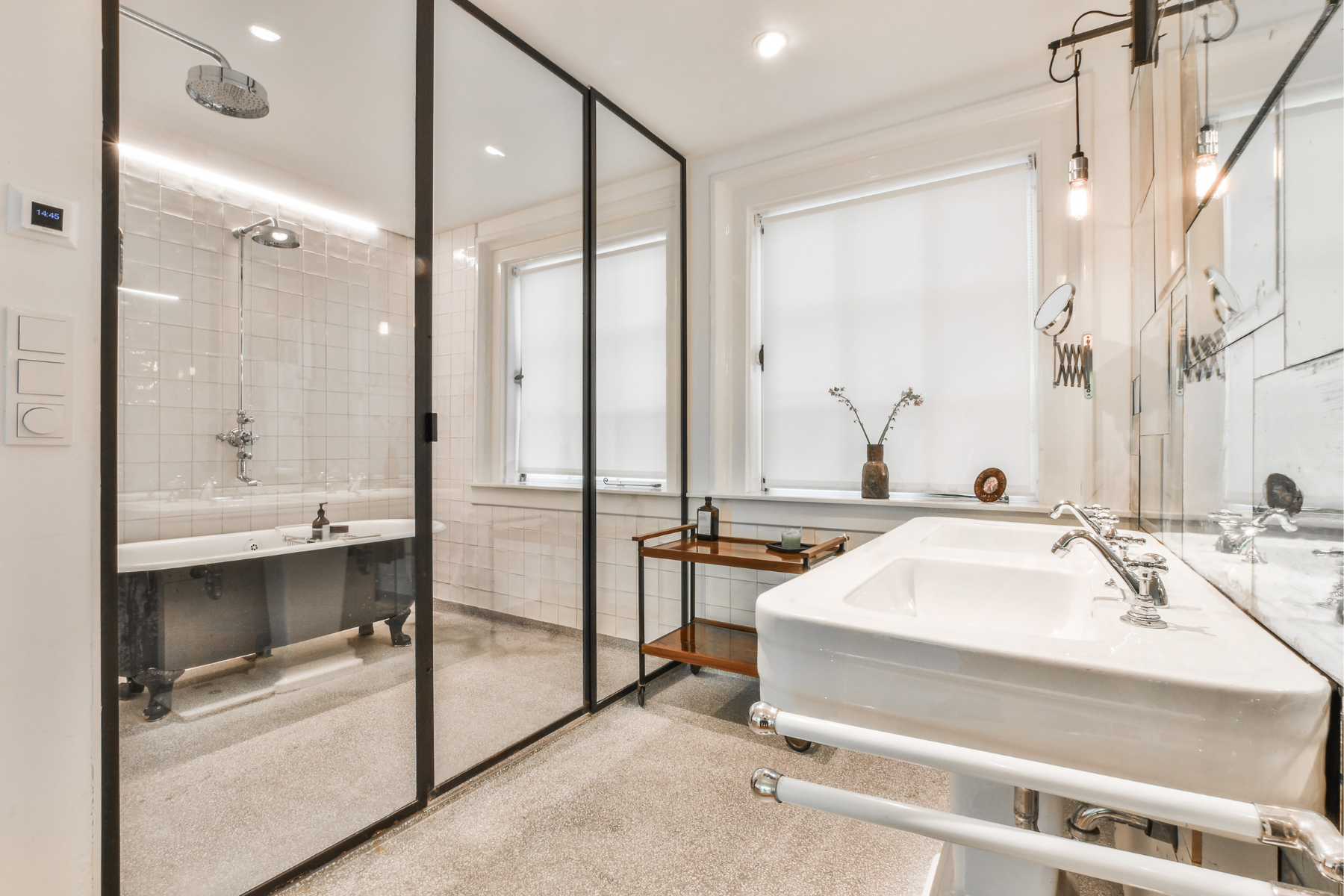two in one shower and tub bathroom trends